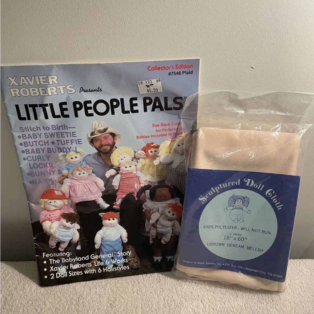 Little People Pals Soft Sculpture Dolls Sewing Pattern Xavier Roberts Material